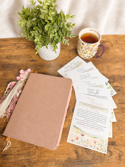 Christian Prayer Cards | Printable Bible Prayer Cards | 6 Prayer Cards | Scripture Prayer Set | Bible Journal Inserts | Digital Download