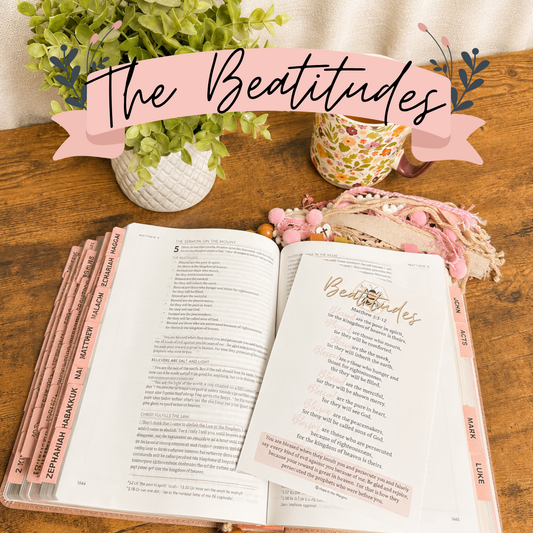 The Beatitudes Bible Study Insert | Matthew 5:3–12 | Sermon on the Mount | Christian Printable | Digital Download