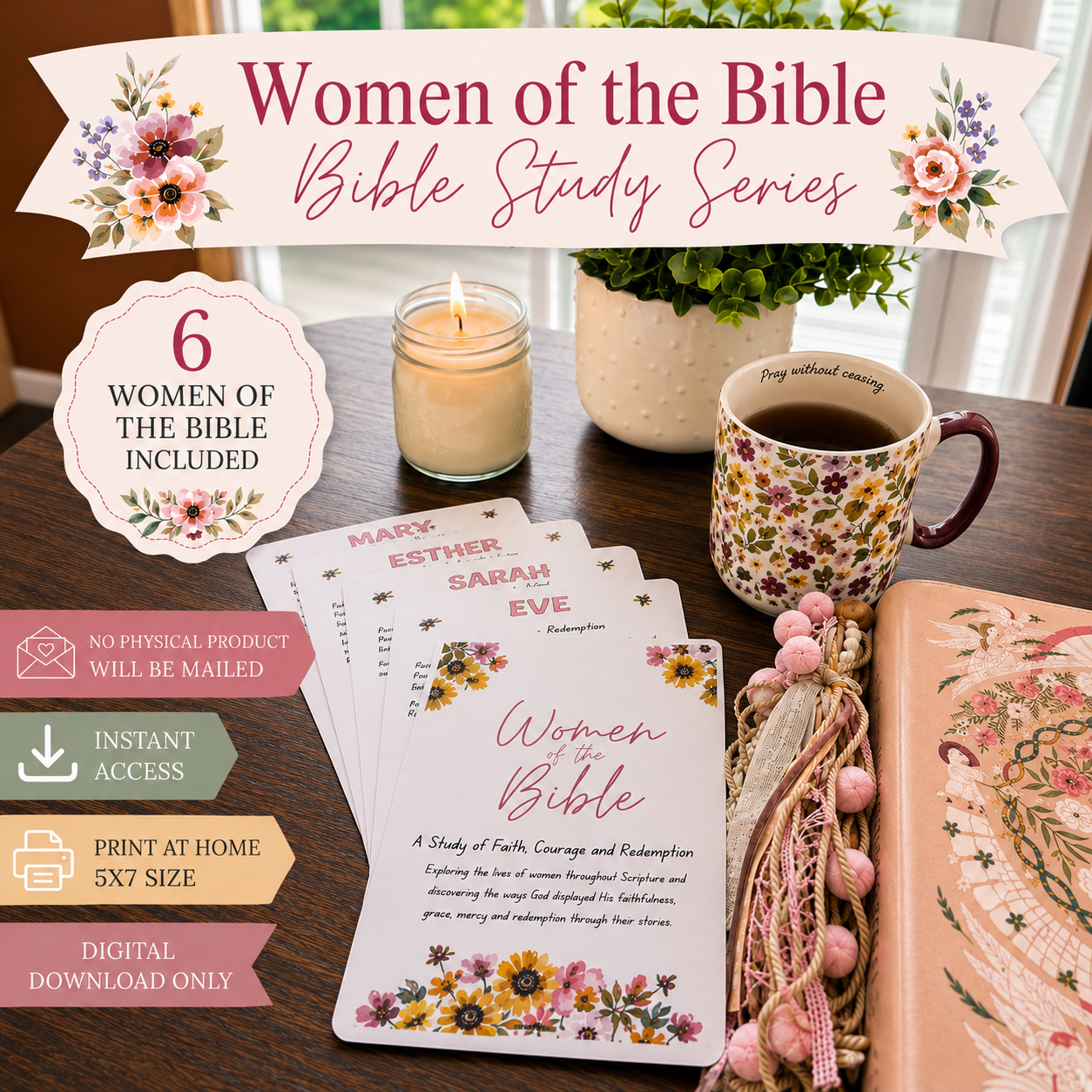 Women Of the Bible Loaded Bible Inserts | Bible Tip Ins | Bible Study | Scripture Study | Christian Gift for Women | Bible Journaling Kit | DIGITAL DOWNLOAD
